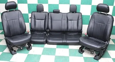*WEAR* 17' F150 Crew Katzkin Black Dual Manual Front Buckets Backseat Seats Set • $1139.99