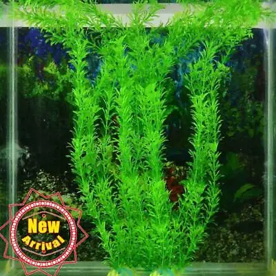 $3.72 • Buy Aquarium Fish Tank Accessories Decor Green Grass Artificial Plant Plas Fake