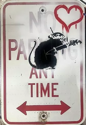 Banksy Original Graffiti Street Sign Painting Street Art Dismaland Traffic RARE • $39.99