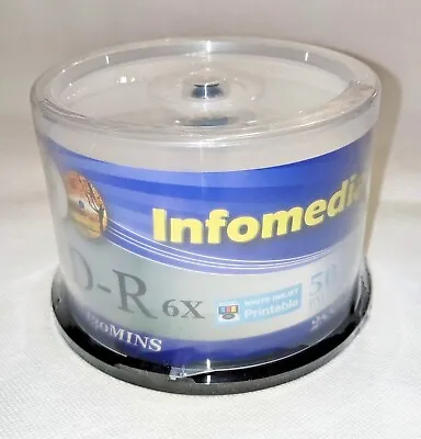 £27.94 • Buy 50 INFOMEDIA Blu Ray 4x RiTEK-OEM PRO Inkjet Printable Blank Discs BDR BD-R 25GB