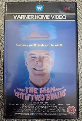 Man With Two Brains VHS 1st Release Warner Pre Cert Big Box Ex Rental Pre/Post  • £15