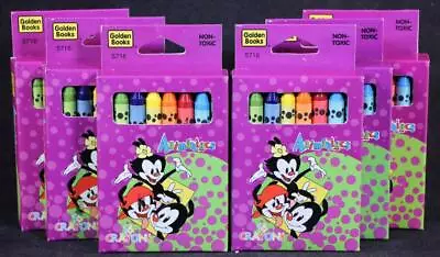 Wholesale Lot Of 6 Animaniacs Crayon Boxes By Golden Books 16 Packs 1995 • $22