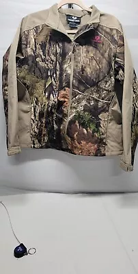 MOSSY OAK BREAK UP INFINITY Jacket Womens Large L Camouflage Full Zip Pockets • $24.99