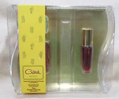 $25 • Buy Vintage Revlon Ciara Cologne/Parfum Spray Gift Set With Vanity Tray, MIP