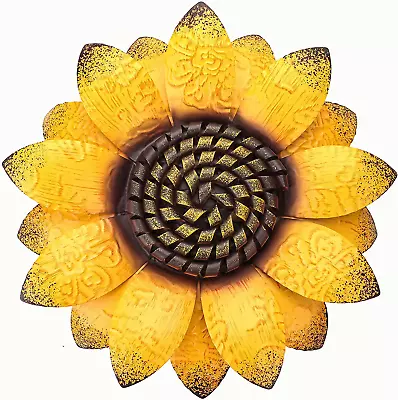 Sunflower Metal Flowers Wall Decor Metal Wall Art Decorations Hanging For Indoor • $31.12