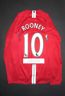 2007-2009 Nike Manchester United Wayne Rooney Long Sleeve Home Jersey Shirt Kit • $399.99