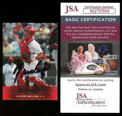 2005 Upper Deck Yadier Molina #258 Star Rookies Signed Auto JSA D10217 • $67.99