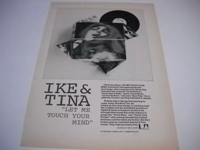 IKE & TINA TURNER With LET ME TOUCH YOUR MIND Original 1973 Promo Poster Ad • $9.95