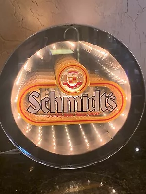 Vintage Schmidt's Beer Light Up Bar Sign. Round 12  Diameter. Good Condition! • $44.98