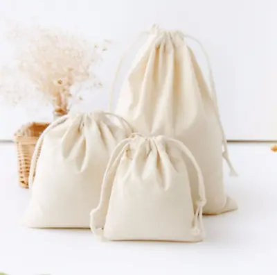 £3.34 • Buy Small Drawstring Pouch Bags Burlap Jute Hessian Wedding Favor Gift Cand 4 Sizes