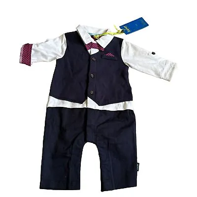 Ted Baker Baby Boy Smart Outfit  All In One Romper 0-3 • £22