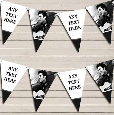 Elvis Presley White & Black Birthday Bunting Garland Party Banner • $12.32