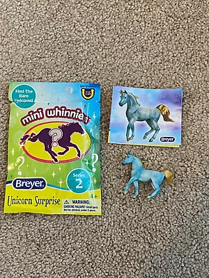 Breyer Mini Whinnies Unicorn Surprise Series 2 - Teal Blue Horse - Aquamarine • $7.99