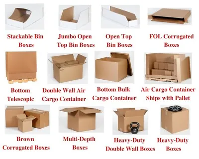 Corrugated Boxes 27-48  PICK YOUR SIZE Shipping/Moving Box 5 15 20 25 50 Pack • $68.50