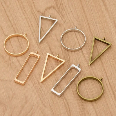 £2.63 • Buy 10pcs Hollow Frame Open Back Bezel Pendant Necklace Bracelet DIY Jewelry Making