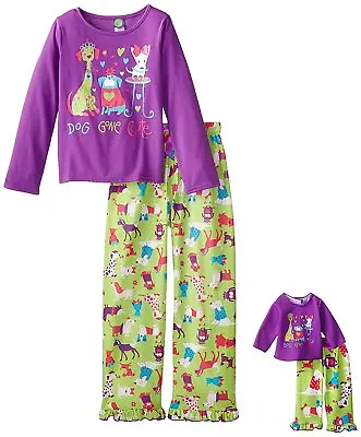 Girl 6X And 18  Doll Matching Dog Gone Cute Pajamas Outfit Fit American Girl • $22.99