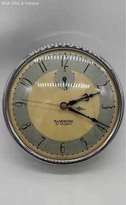 Hammond Vintage Art Deco Synchronous Chrome Wall Clock • $9.99