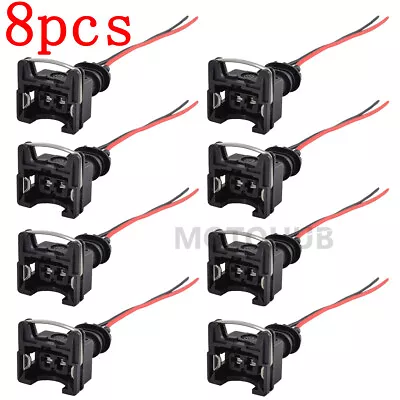 8 X Fuel Injector Connector Wiring Plugs Clips Fit EV1 OBD1 Pigtail Cut & Splice • $7.65