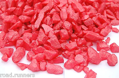 Watermelon Red Quartz Glass Pebbles Nuggarts Decoration  Table Garden Craft 7248 • £4.99