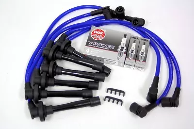 Mitsubishi Eclipse V6 Spark Wires Ngk Vpower Plugs Blue • $59.95
