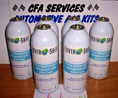6 XL CANS ENVIROSAFE +STOP LEAK COMPATIBLE FOR 134a & R12 2015 AND OLDER CARS • $110