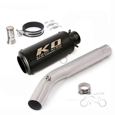 For Suzuki GSXR1000 2005-2006 Slip On System Modified Exhaust Tips Black Muffler • $130.32