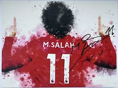 Mo Salah Hand Signed 8x6 Gloss Photo WCOA Liverpool Egypt Football • £19.99