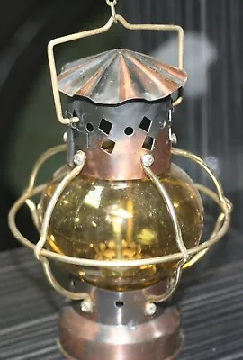 Vintage Mini Brass Metalware Traveler Nautical Mariner's Lantern • $30