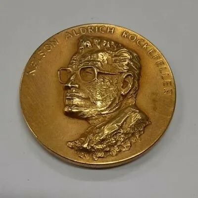 Undated 18K Gold Nelson Rockefeller MACo Medal  31.5 Grams/30MM   (MK) • £2246.35