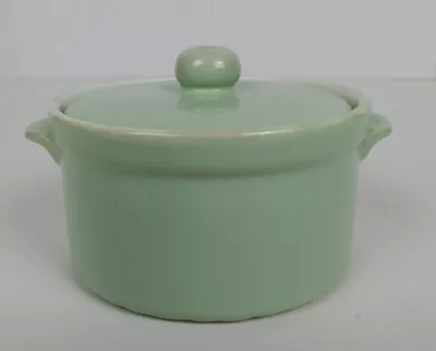 Vintage Villeroy & Boch Luxembourg Green Ramekin Mini Stock Pot With Lid • $16.50