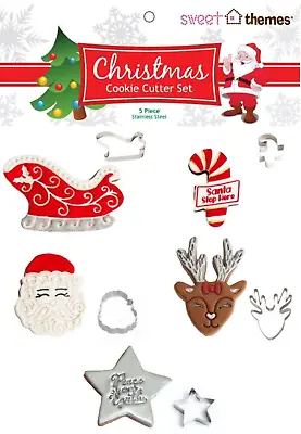 Christmas 5pce (Sleigh) Stainless Steel Cookie Cutter Pack • $4.80