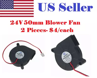 $9.89 • Buy 2 Pcs 24V Gdstime DC 5015 Mm Blower Radial Cooling Fan Hotend Extruder RepRap 