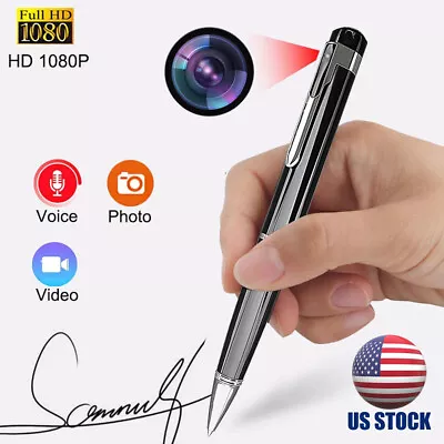 US Mini Camera Pen 1080P Video Recorder Clip Body Portable Security Nanny Camera • $9.99