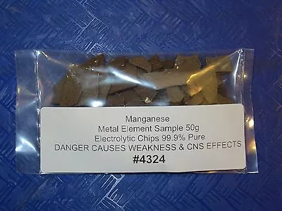 Manganese Metal Element Sample 50g Electrolytic Chips 99.9% Pure Periodic Table • $21.10