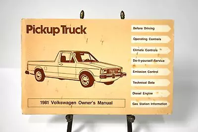 1981 VOLKSWAGEN Pickup Truck Owners Manual • $29