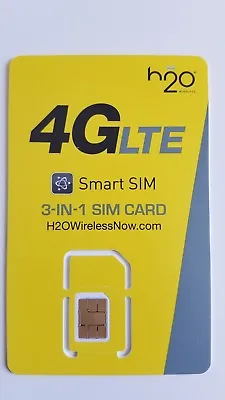 H2O H20 SIM Card • Samsung Galaxy S5 S6 S7 Edge S8 S8+ Plus S9 Note • $9.99