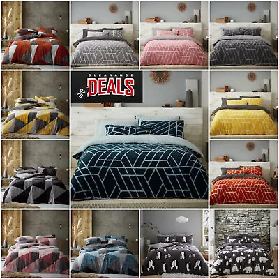 £19.95 • Buy Teddy Bear Fleece Duvet Quilt Cover Thermal Warm Bedding Set Single Double King