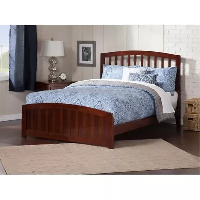 AFI Richmond Queen Solid Wood Bed With Footboard In Walnut • $437.99