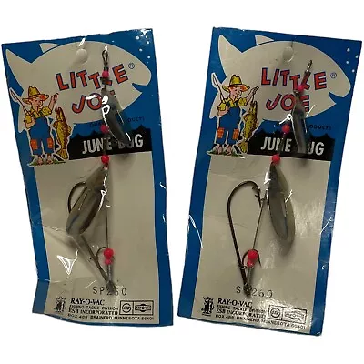 Vintage Fishing Lures New (2) Little Joe June Bug Spinner. • $13