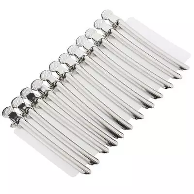 12 Pcs Hair Clips Sectioning Clips Metal Barrette For Hair Salon Hairdresser • £7.63