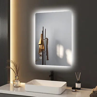 Meykoers Bluetooth Bathroom Mirror With Shaver Socket LED Backlit Light Demister • £127.99