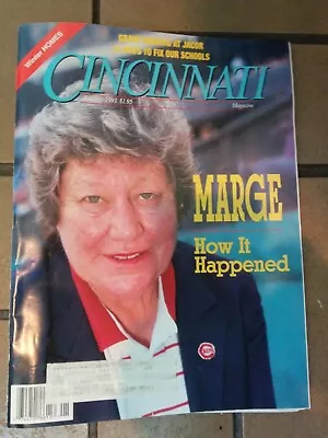 Cincinnati Magazine Jan/1993 Marge Schott Reds Owner • $150