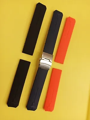 £15.80 • Buy 20mm Rubber Z353 BE Strap Band For Tissot T-TOUCH Watch Blue Black Orange
