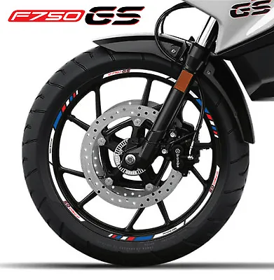 F750GS Motorcycle Wheel Decals Rim Stickers Set Bmw F750 GS 19''17'' Stripes • $28.50