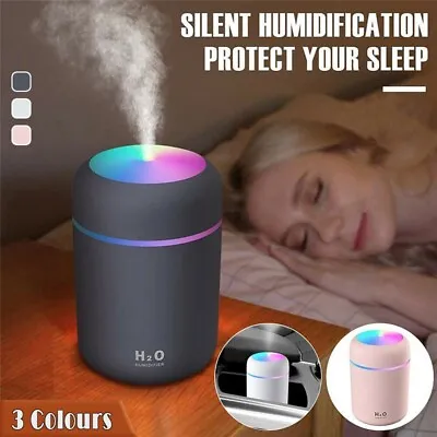 $13.56 • Buy USB Car Air Purifier Diffuser Aroma Oil Humidifier Mist Led Night Light Home AU