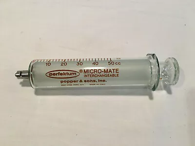 Popper & Sons Perfektum 50cc Glass Syringe Micro-Mate Interchangeable • $49.99
