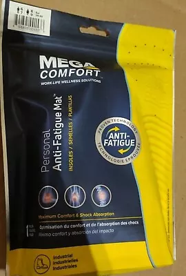 Mega Comfort Personal Anti-Fatigue Mat Insoles -   Mens Size 6-7 Women's 8-9NEW • $16