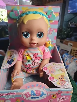 $17.08 • Buy Baby Born Interactive Funny Faces Bouncing Baby Zapf Creations New Boxed Toy 