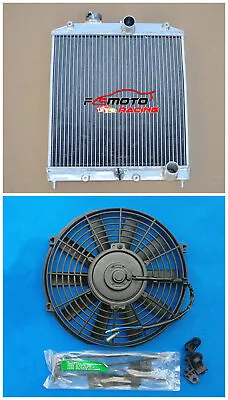 Aluminum Radiator+Fan 3 Row For 1992-2000 Honda Civic EK EG B16 B18 32mm Pipe MT • $137