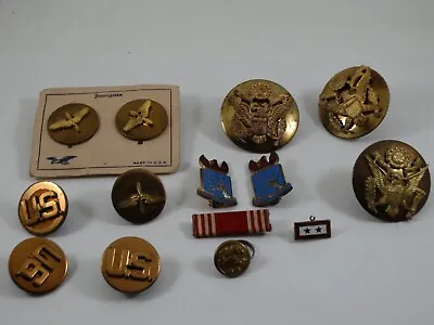 Mixed Lot Of Vintage US Military Hat And Lapel Pins Army Air Corp • $19.99